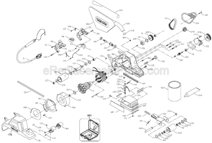 Page A Diagram and Parts List for 362 Type 5 Porter Cable Sander Polisher